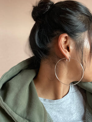 Oversized (xl) Crescent hoops