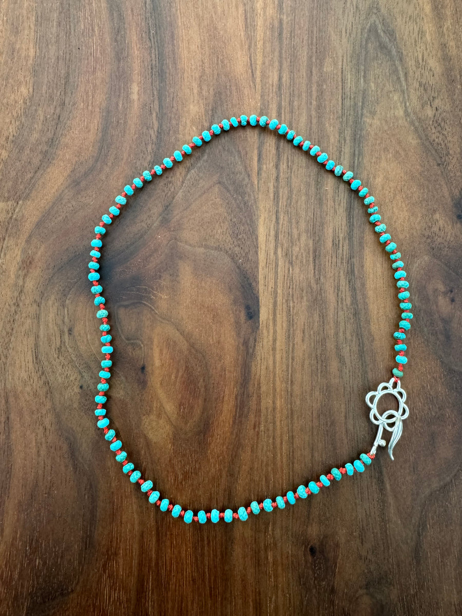 Turquoise on Coral Cord