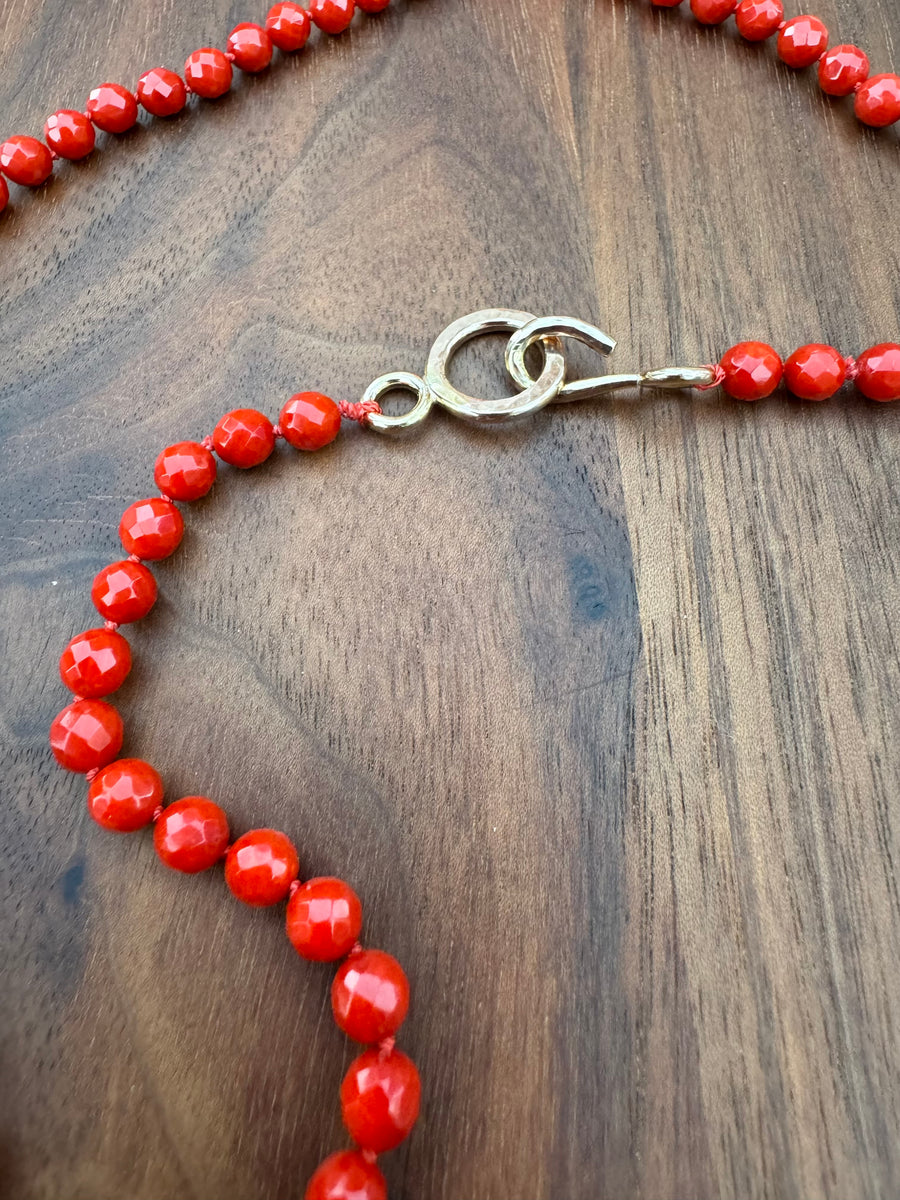 Monochrome Coral with gold filled clasp