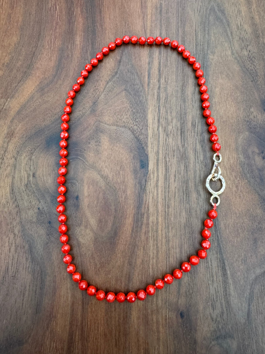 Monochrome Coral with gold filled clasp