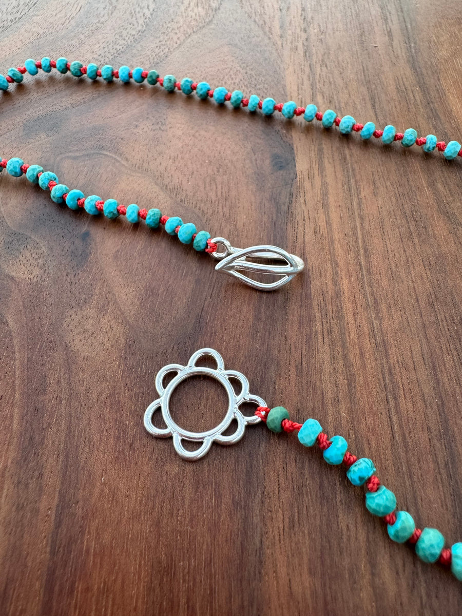 Turquoise on Coral Cord