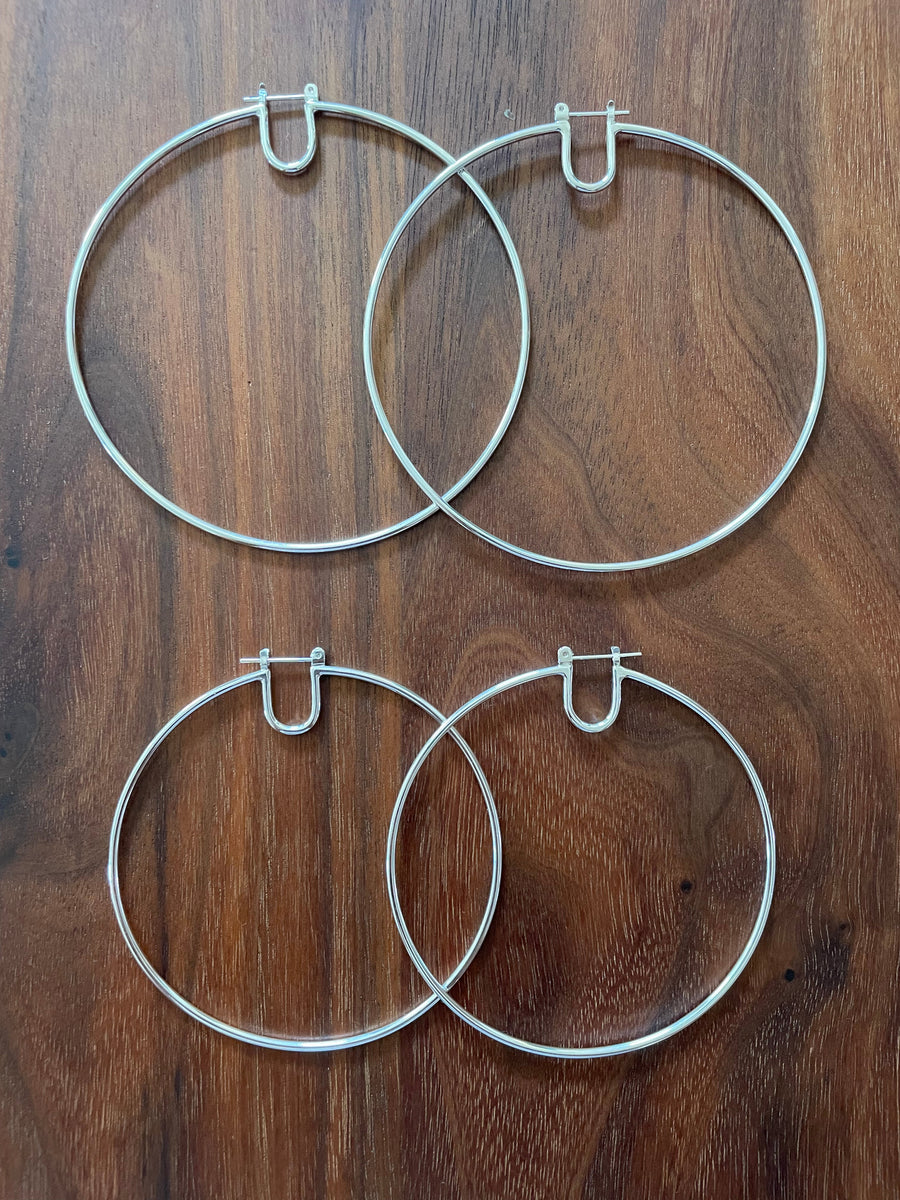Oversized (xl) Crescent hoops