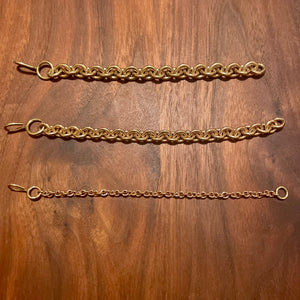 Medium Vintage brass chain bracelet