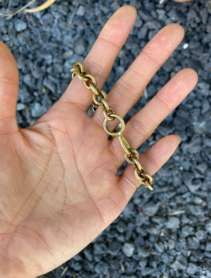 Medium Vintage brass chain bracelet