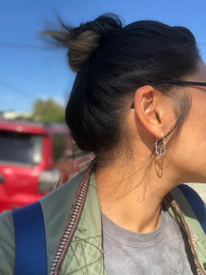 mini shield drop earring