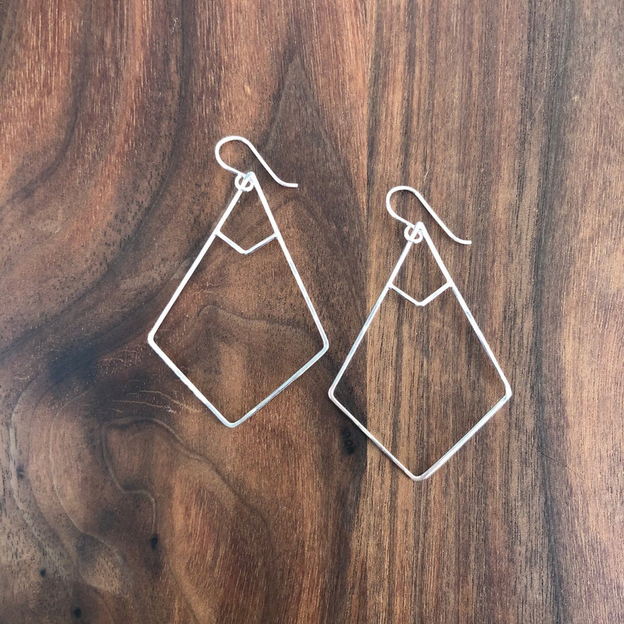 small double inset kite earring