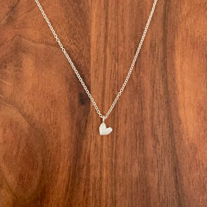 faceted heart necklace