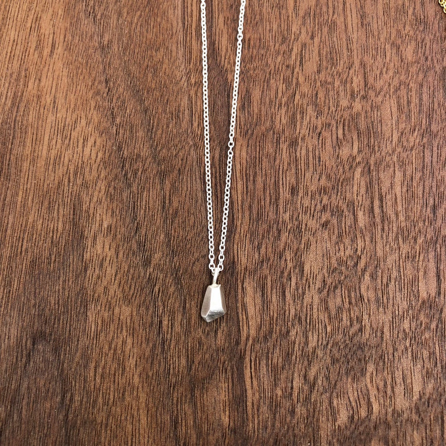 small faceted drop necklace - askew