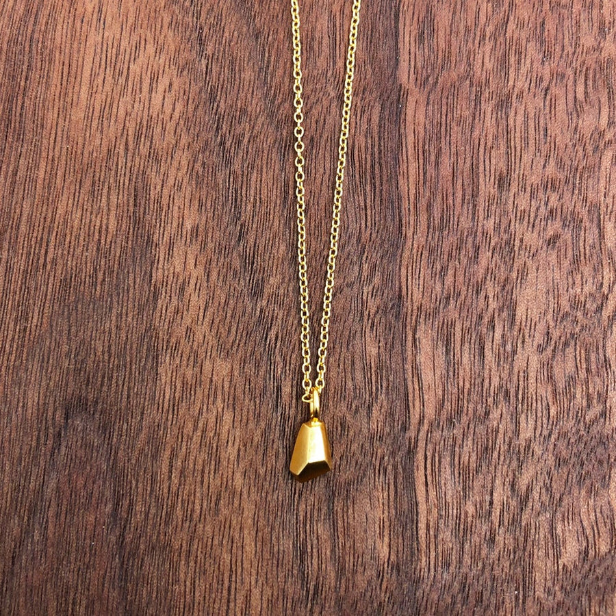 small faceted drop necklace - askew