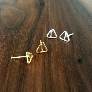 small double triangle stud