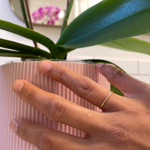 dainty gold hammered ring