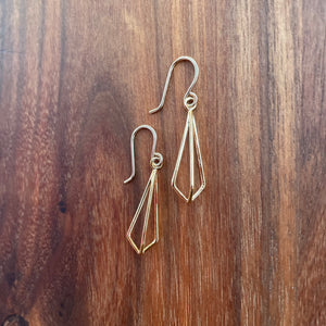 tiny kite drop earrings